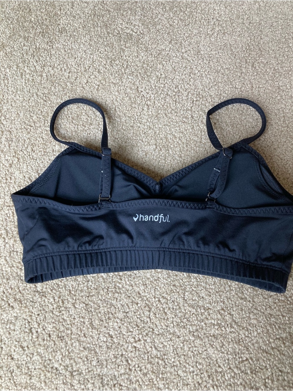 Handful Sports Bra Black XS with Adjustable Straps - Picture 2 of 7